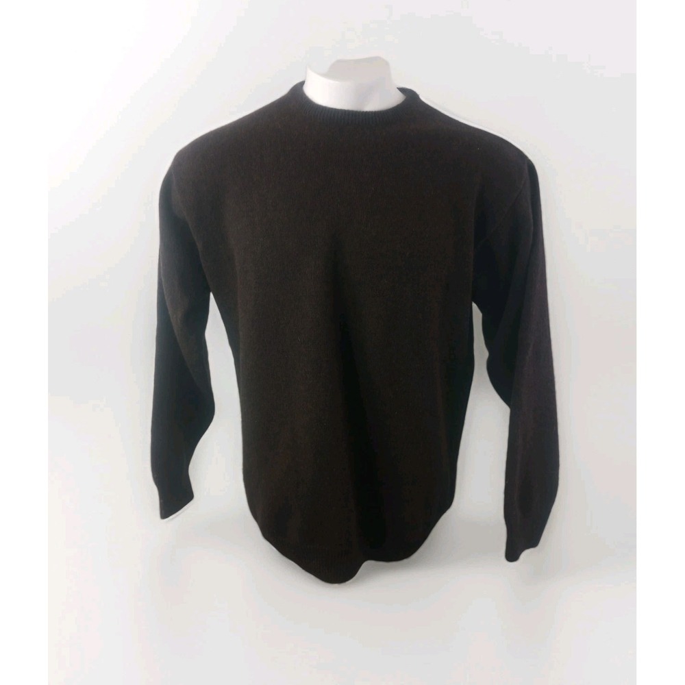 Dunnes Dark Brown Men's XL Wool Mark Sweater Jumper Classic Preppy Minimalist